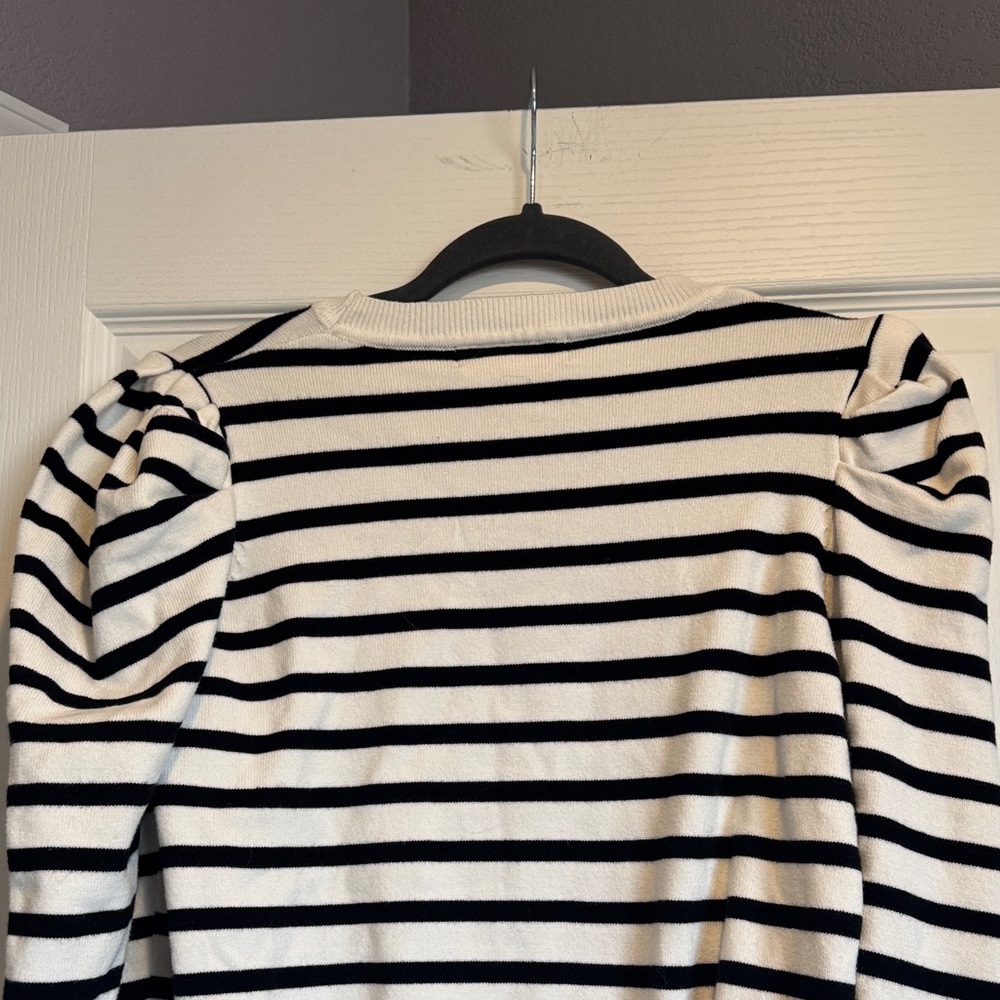 Vine & Love Striped Black and Cream Sweater - Picture 6 of 6